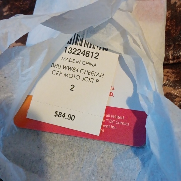 HER Universe Wonder Woman 1984 Cheetah Girls Crop Moto Jacket Plus Size 2x - Picture 3 of 12